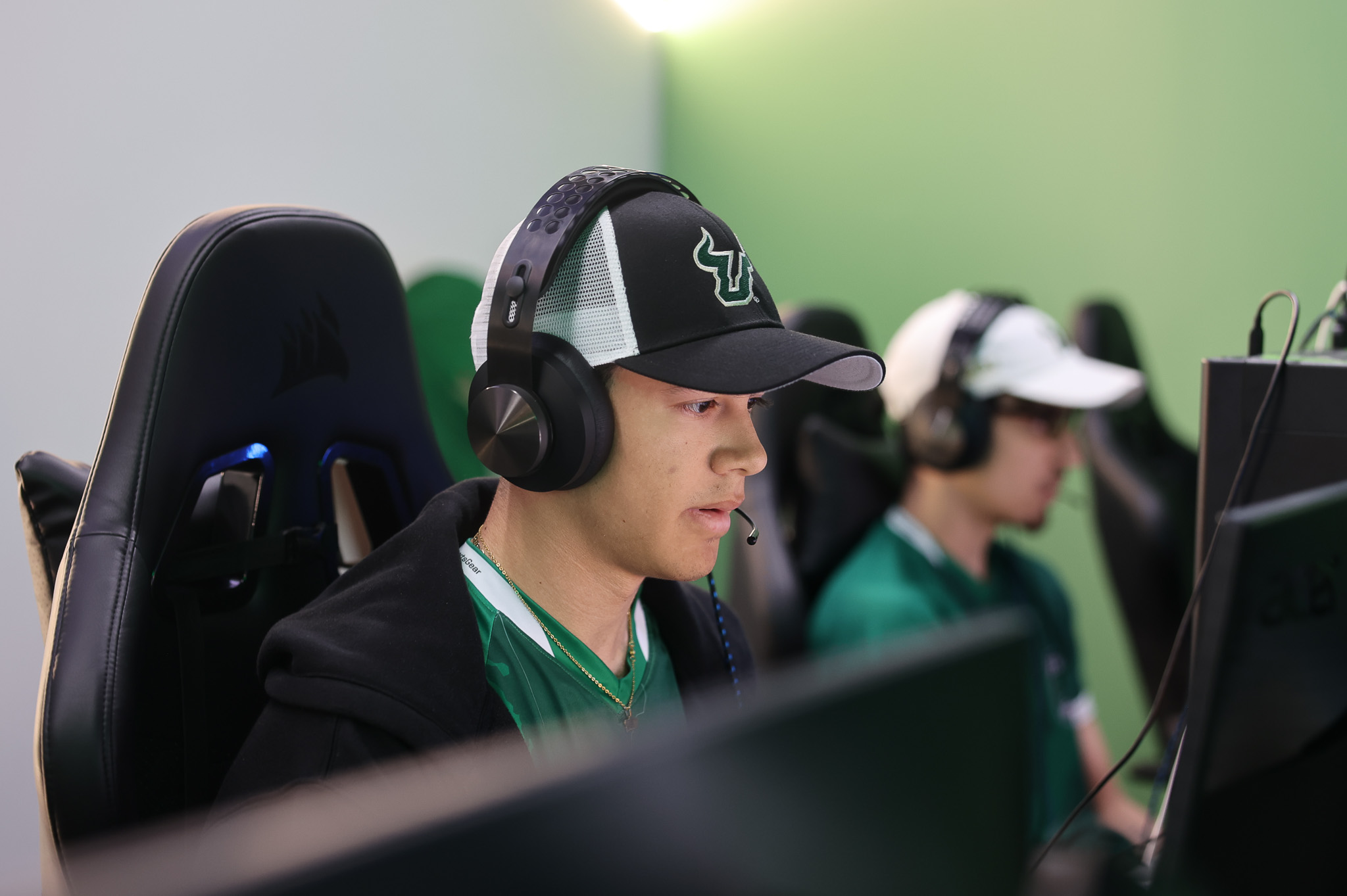 USF students participating in a video game competition during an esports event.