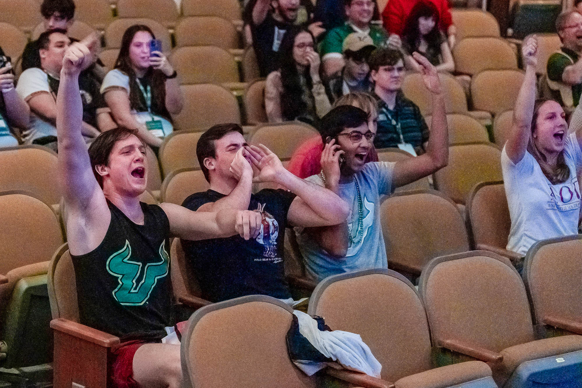 Crowd photographed during an esports event. 