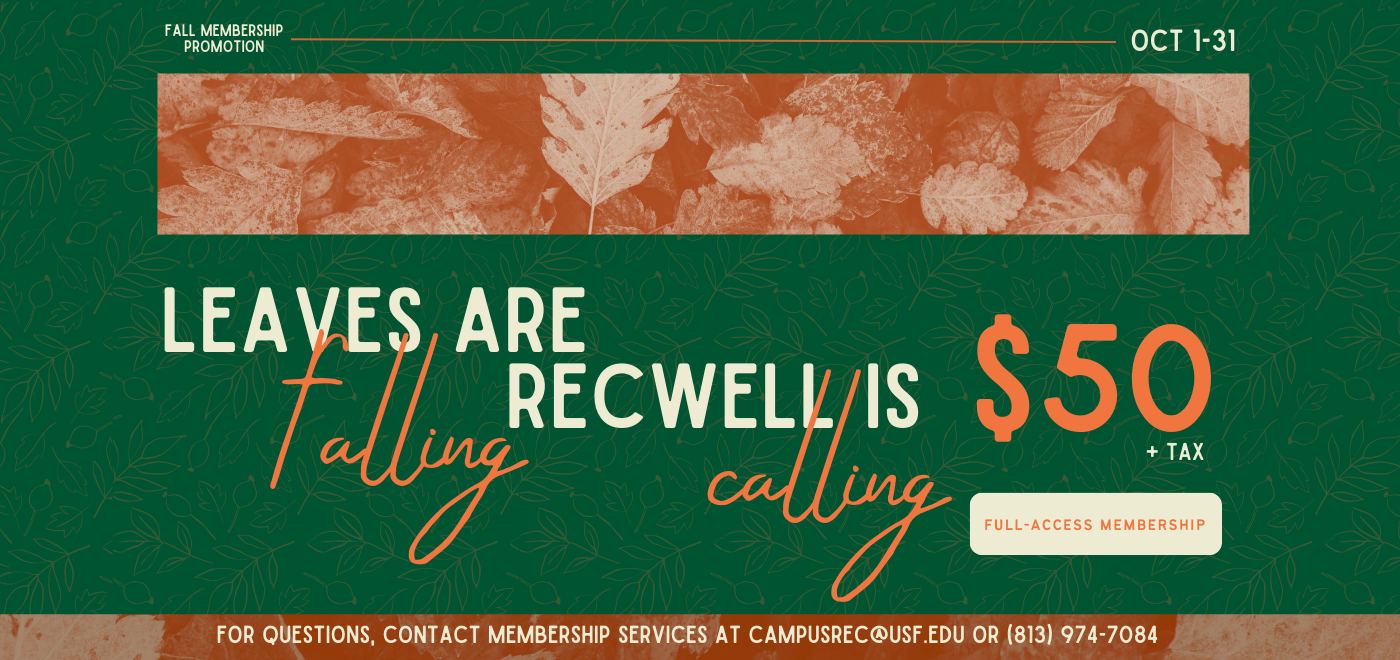 RecWell membership promotion for fall