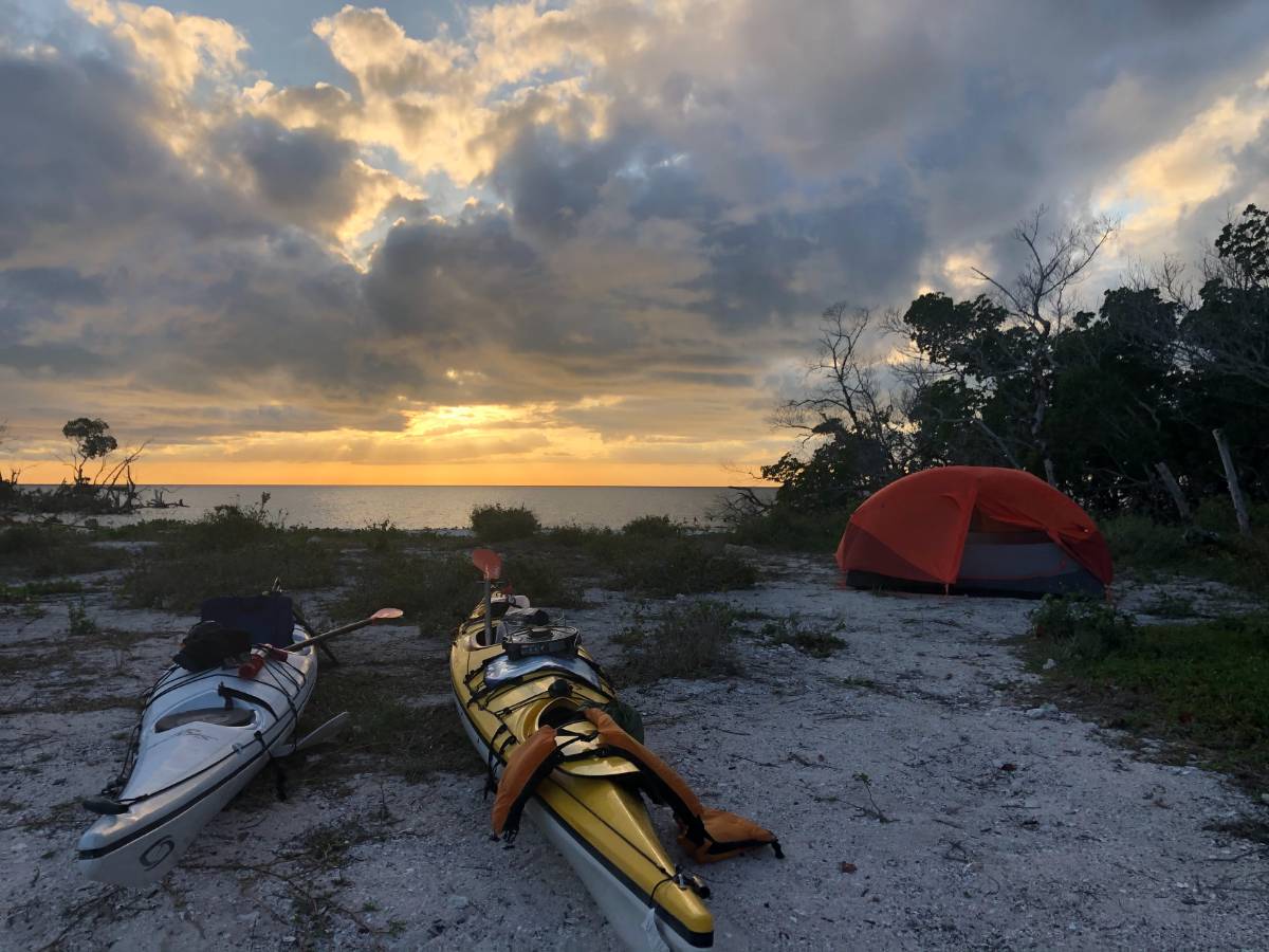 Kayak at a beach - banner