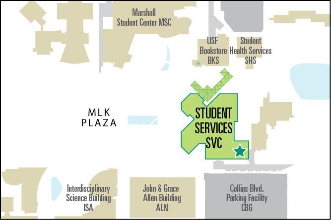 Map to Counseling Center