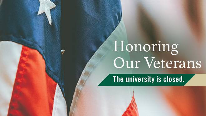 Counseling Center is Closed in observance of Veterans Day