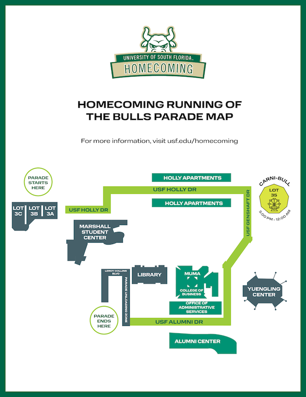 Homecoming Parade Route Parade route