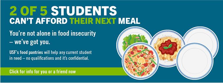 2 out of 5 students worry about food graphic