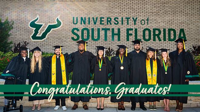 image of graduates with congratulations message
