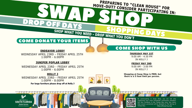 Swap Shop - donate your items and then come shop 