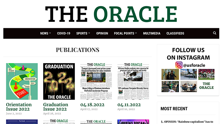 Oracle student newspaper box