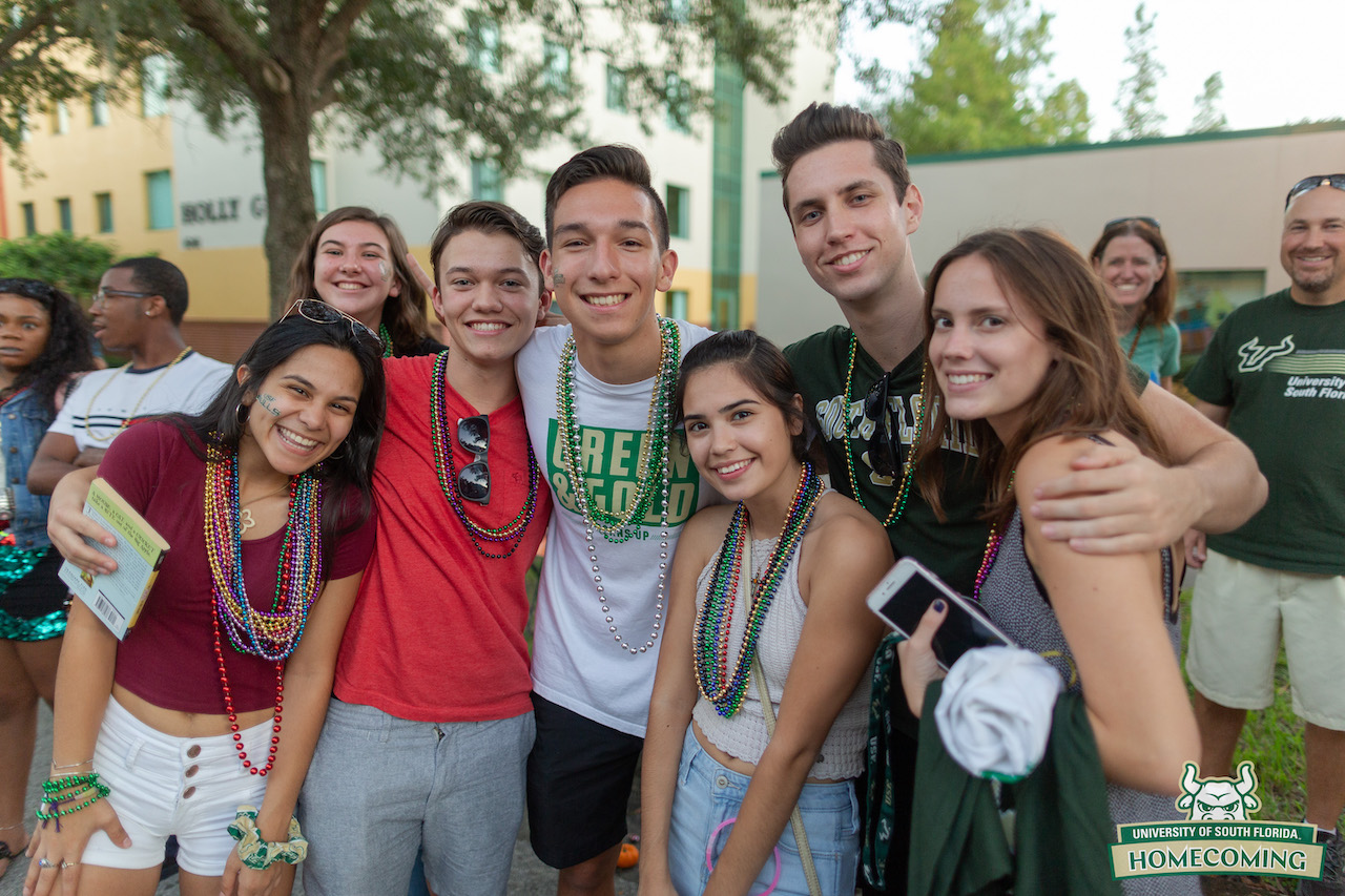 Group of students smiling at the camera