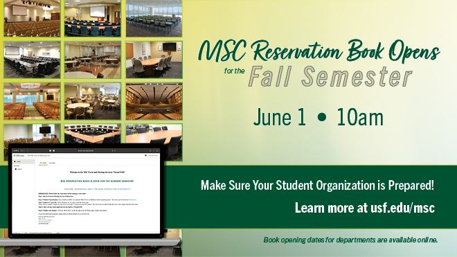 MSC Reservation Book Opens for the Fall semester
