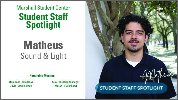 Student Staff Spotlight - Matheus