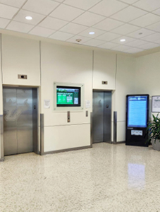 Trooh Screen at Main Elevators