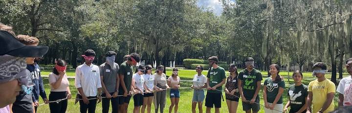 group of students outside