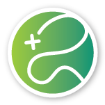 Circle Icon with an X and curvy line.