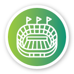 Sticker with stadium icon
