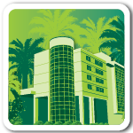 Sticker image of buildings on the USF st. petersburg campus.