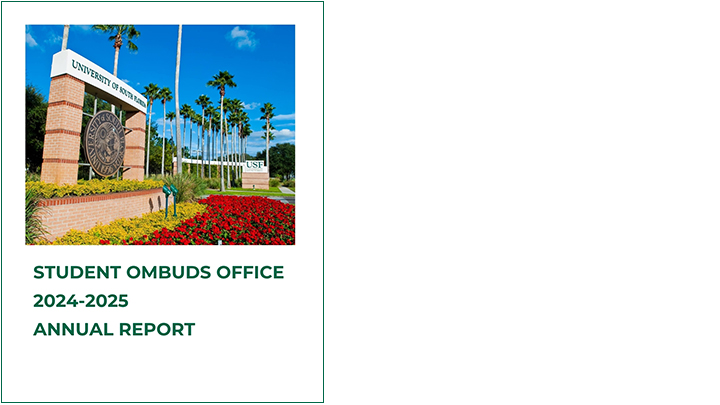 USF Tampa Campus Main Entrance Photo for Student Ombuds Office Annual Report