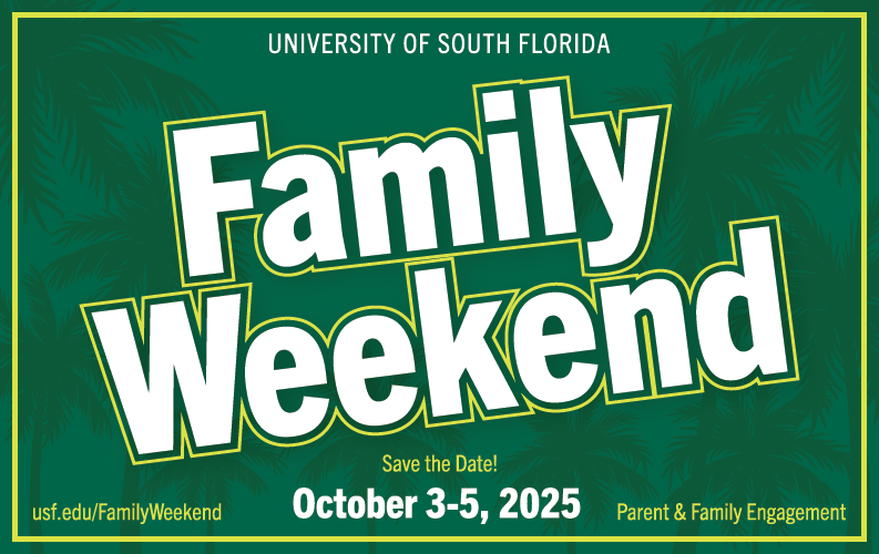 Family Weekend, save the date for October 3-5, 2025
