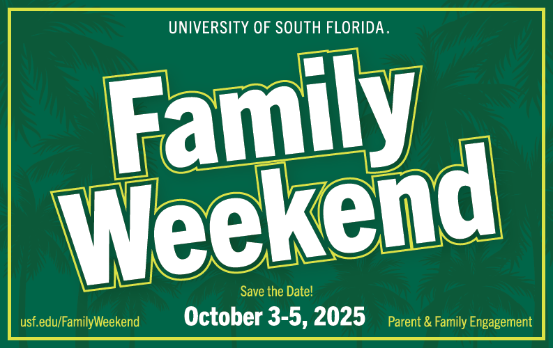 Family Weekend Save the Date for October 3-5, 2025