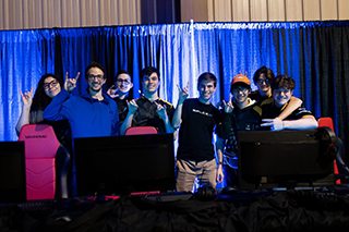 Crowd photographed during an esports event. 