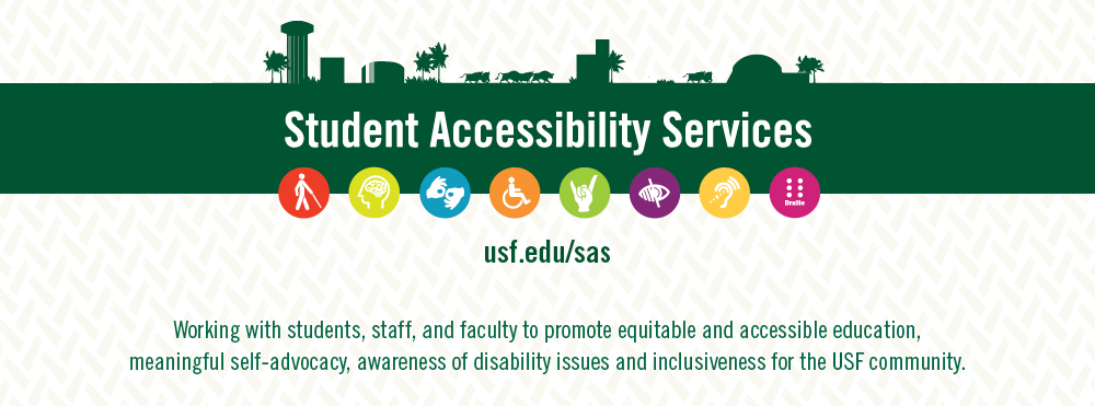 Introduction graphic for Student Accessibility Services offices 