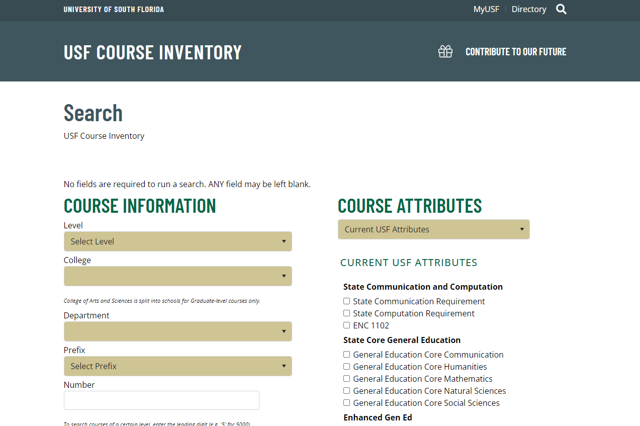course inventory