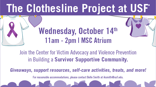 Clothesline Project at USF Fall 2026