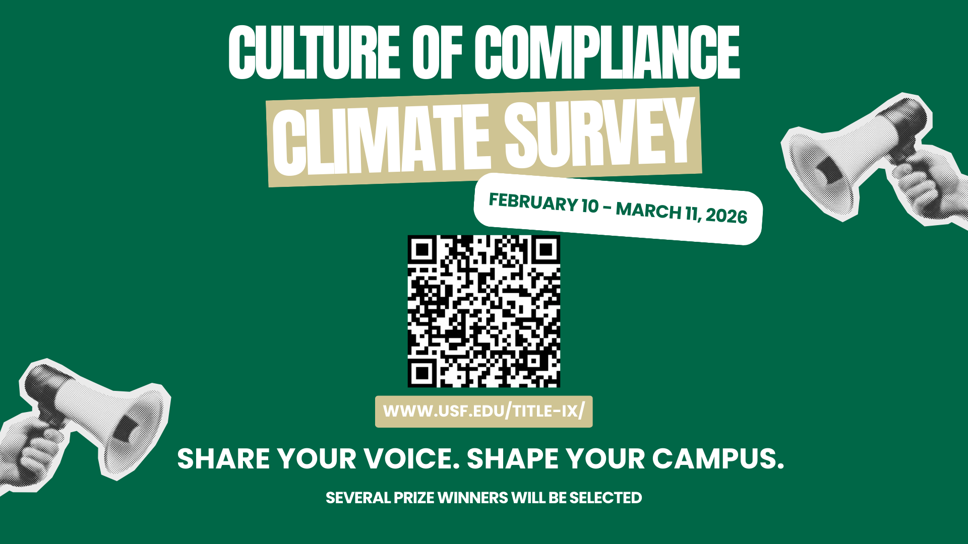 climate survey loud speaker qr code