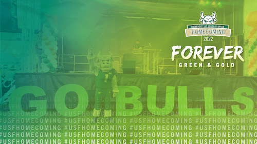 USF Celebrates Homecoming with Teams Background rocky