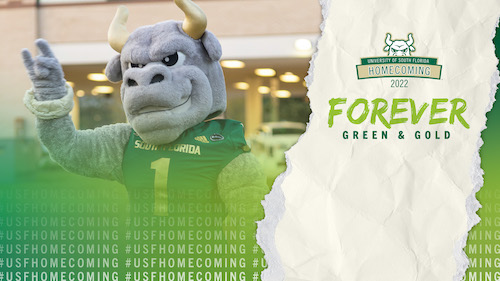 USF Celebrates Homecoming with Teams Background go bulls