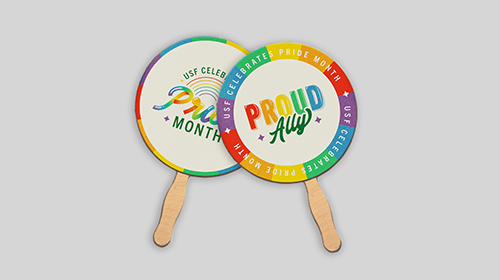 "Proud Ally" Pride Month DIY Paddle Fan mockup