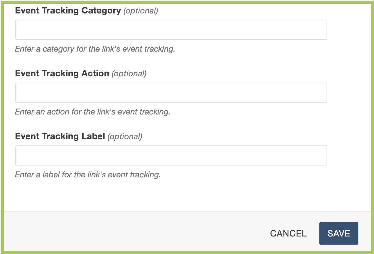 Screenshot of adding in Arrow Link information fields.