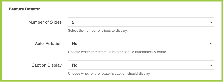 Screenshot of Feature Rotator