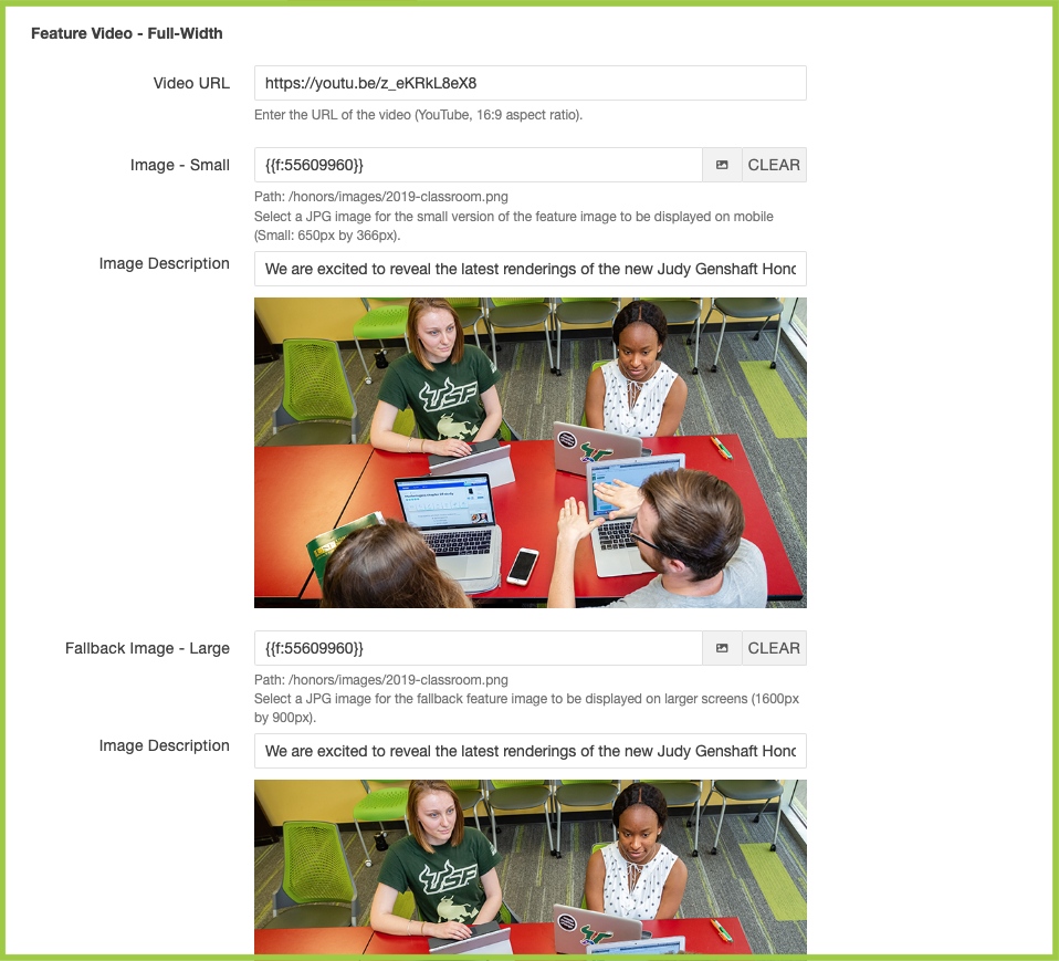 Screenshot of Feature Video - Full-Width