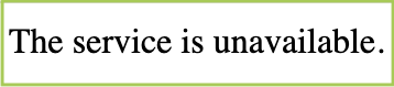 Screenshot of service unavailable error.pcf