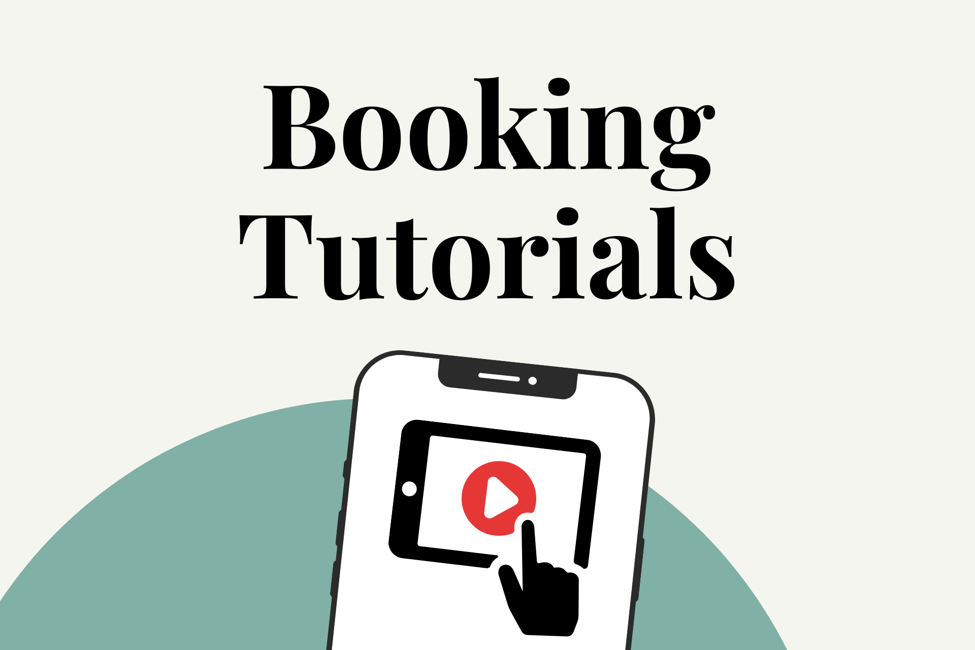 The image describes tutorials to book appointments