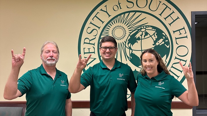 AAO Team in front of USF seal