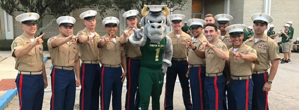 MECEP's with Rocky the Bull at the Homecoming Parade in Fall of 2018