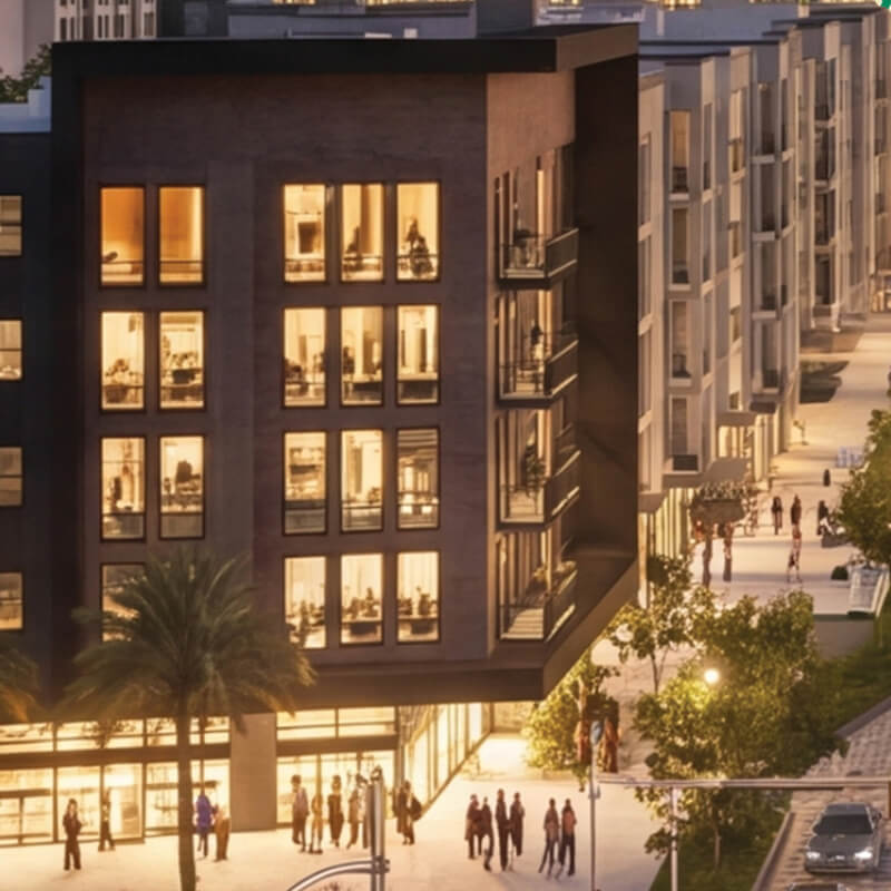 Conceptual Conceptual rendering of affiliate housing