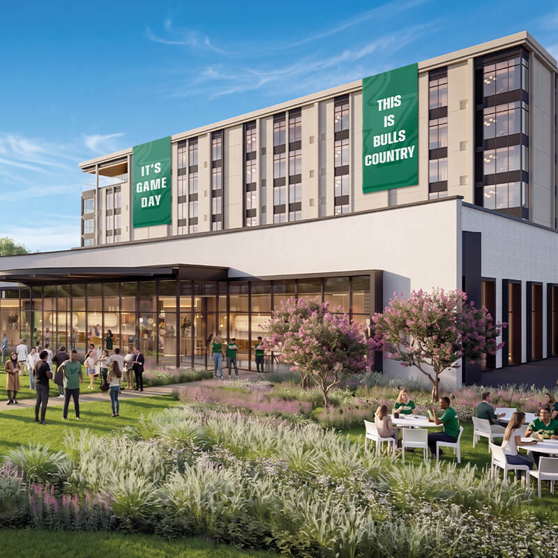 Conceptual rendering of hotel