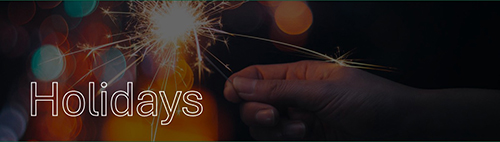 holidays with hand holding sparkler