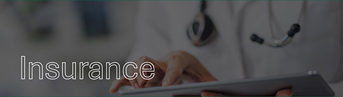 insurance text with doctor in background