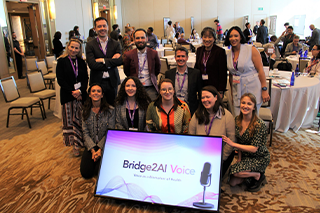 a group of people at the AI Voice event from USF Health