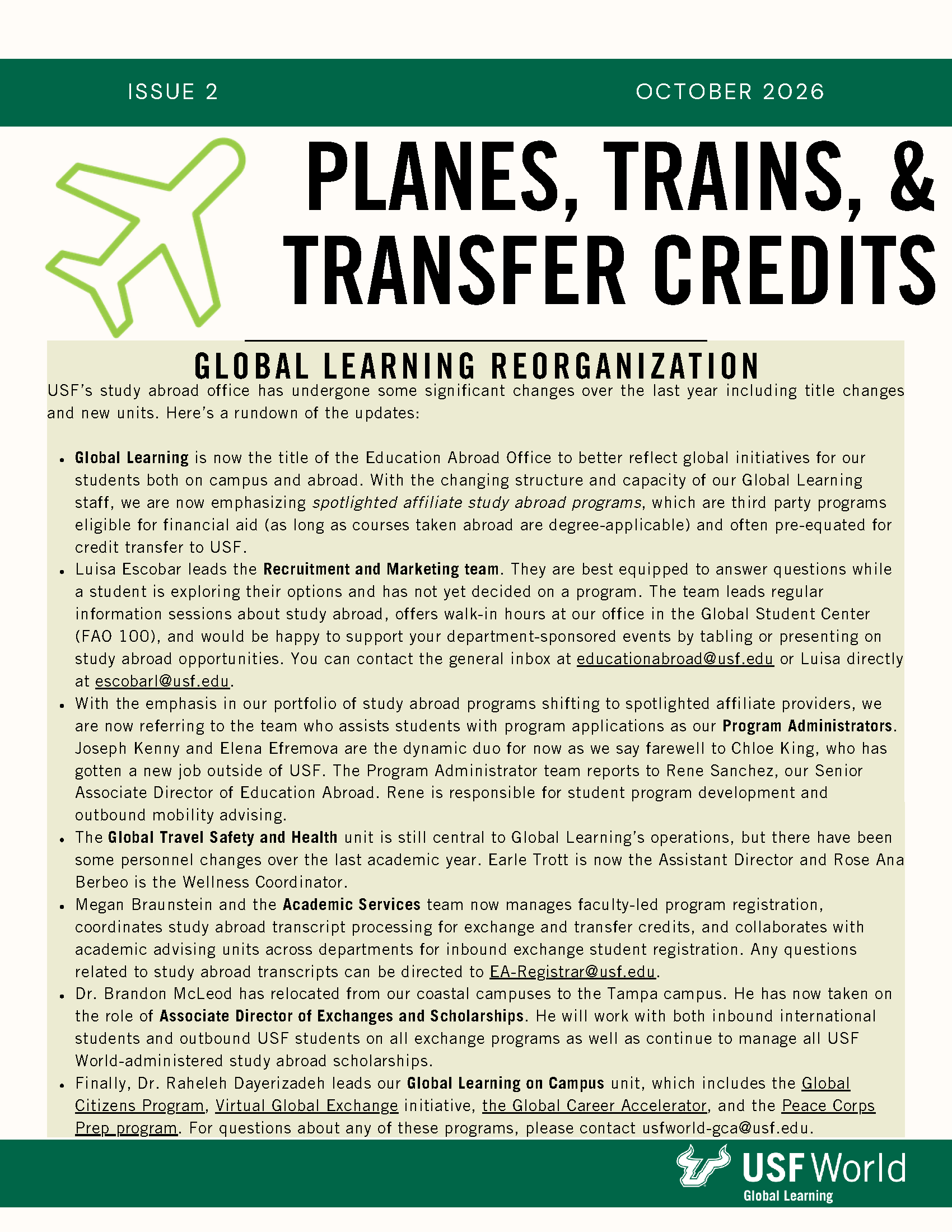 Click to view October Global Advising Newsletter