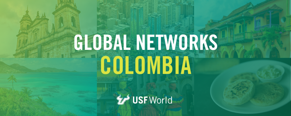 "Colombia Global Networks" text on green background