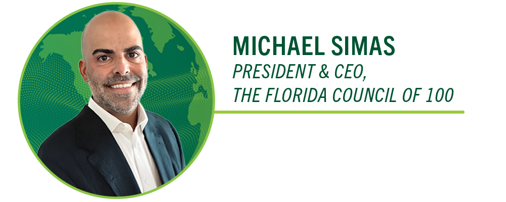 ibf speaker Michael Simas, President and Chief Executive Officer of the Florida Council of 100