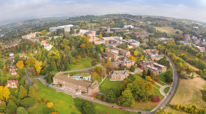 An aerial view of exeter