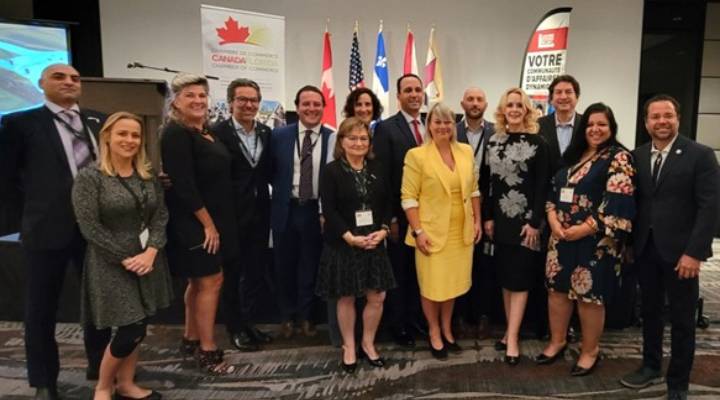 large delegation of people from USF and the Canada-Florida Chamber of Commerce