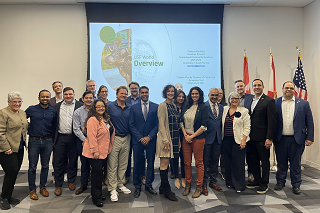 group shot of the Canada-Florida Chamber of Commerce with representatives from USF World