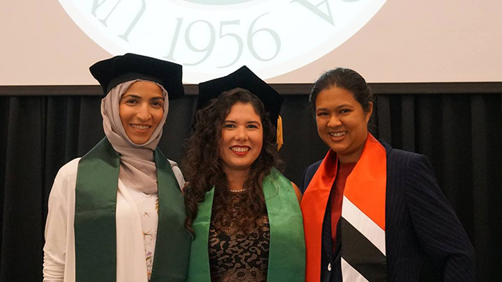 Graduating International Students at the Sash Ceremony