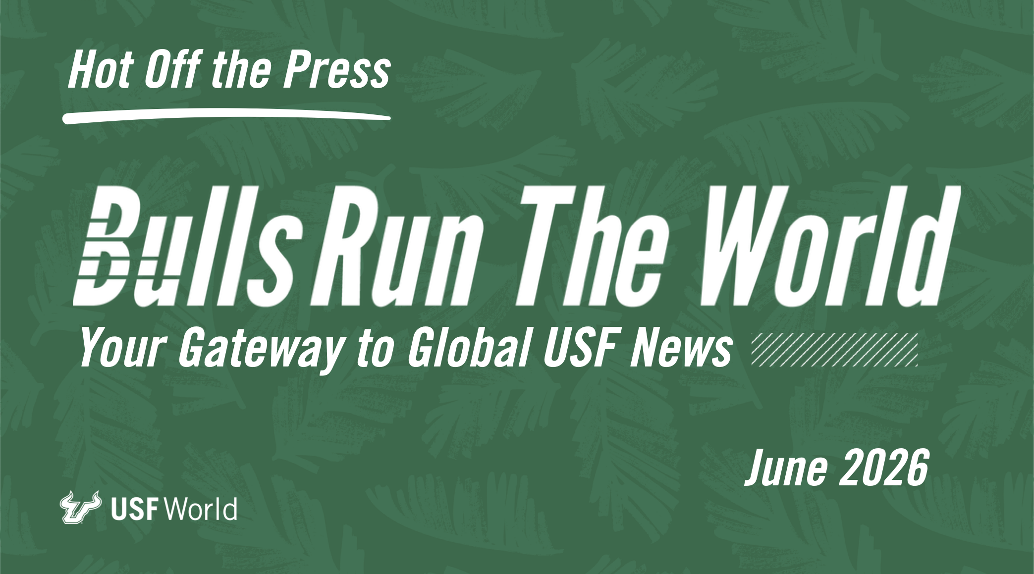 green background with white text that says "bulls run the world June 2026"